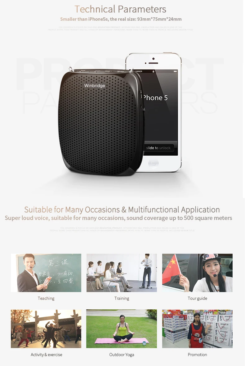 Unique Portable Wireless Pa Amplifier 1 Channel Tour Guide Teaching