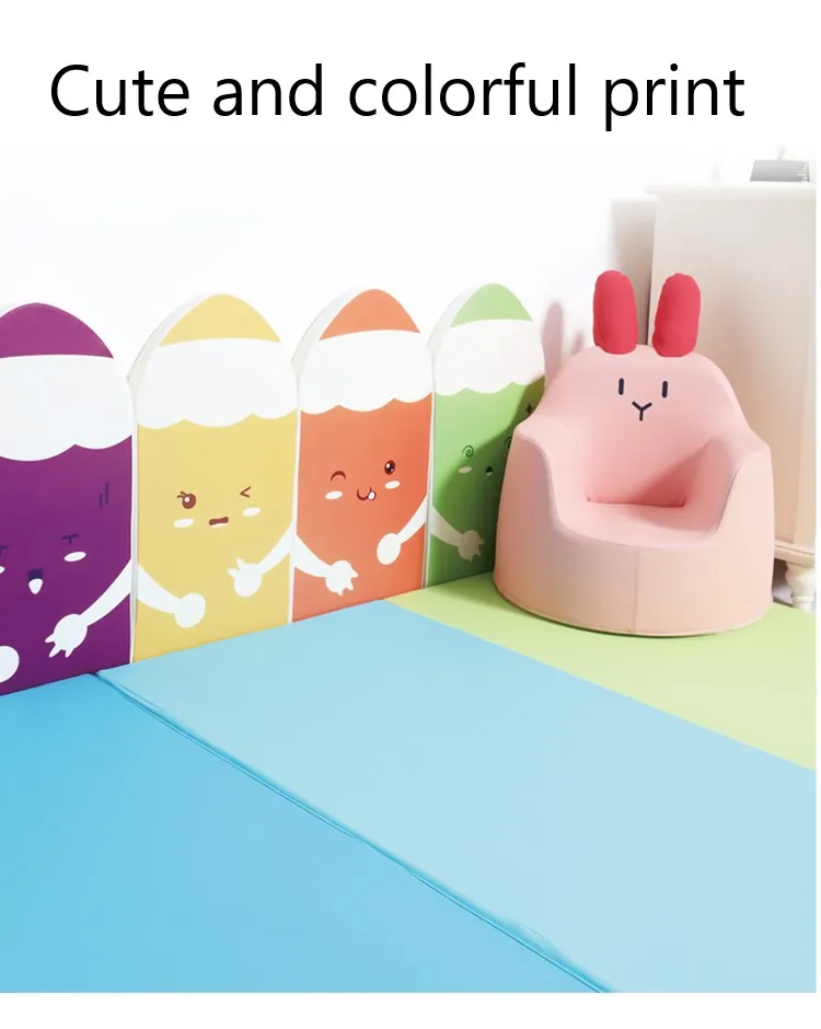 2019 New Design Baby Cute Soft Foam Wall Padding Mat Kids Protective