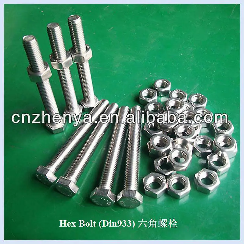 Stainless Steel Bolt Din933 Hex Bolts Stainless Steel Price Per Kg Buy Din933 Hex Bolts,Bolts