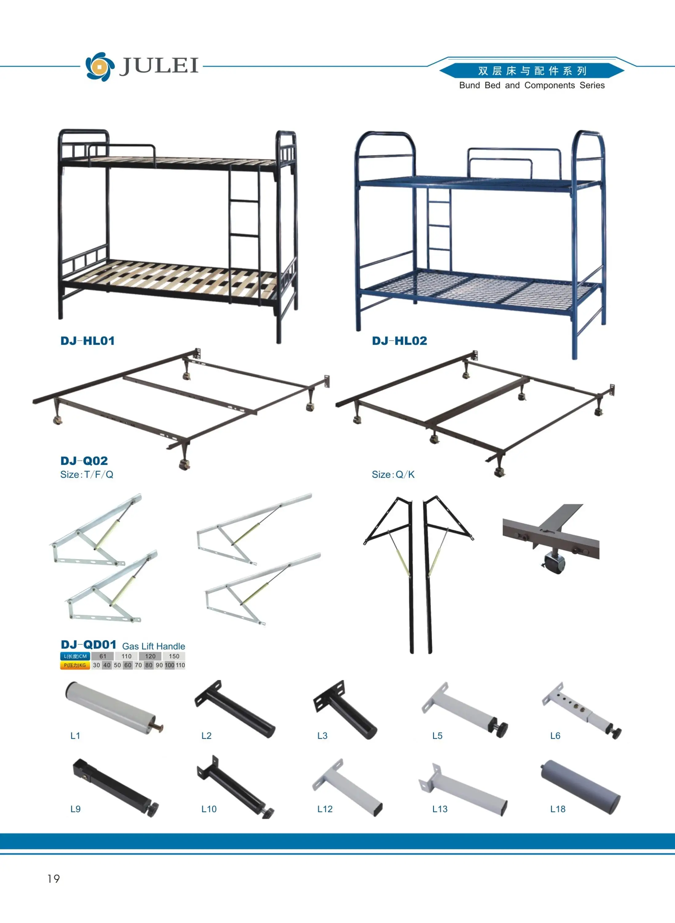 Easy To Assemble And Quick Lock Separable Doubledeck Strong Metal Bunk
