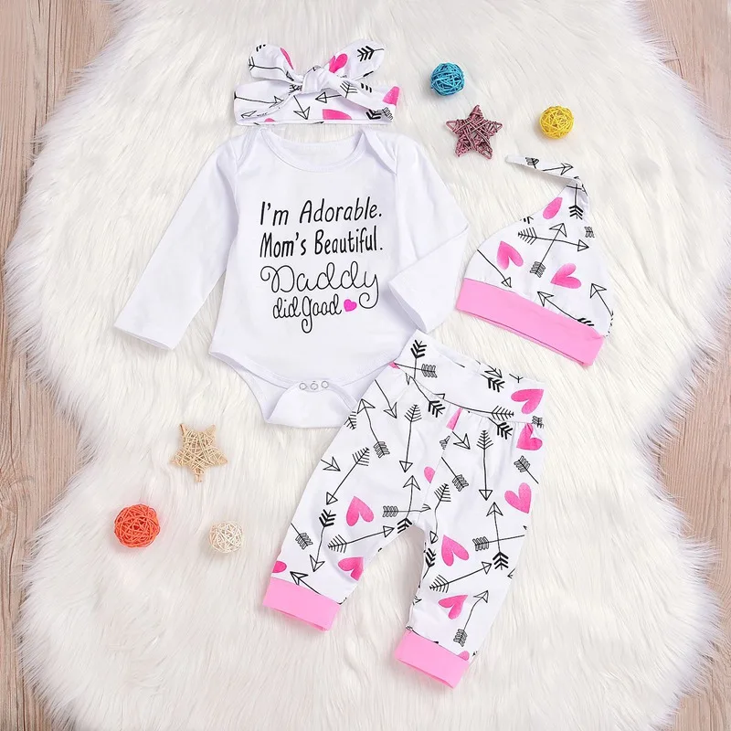 Newborn Cotton Knitted Baby Clothes Baba Suits For 02 Years Girls