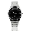 Black custom dial quartz waterproof high quality watch with logo