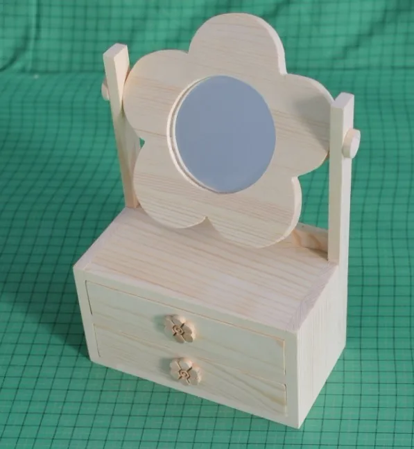 Unfinished Small Wooden Jewelry Box With Mirror And Drawer Buy Small