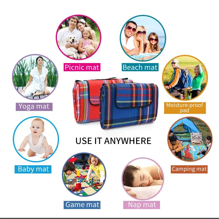 Promotional Outdoor Using Pp Non Woven Cheap Picnic Foldable Beach Mat