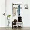 VASAGLE portable classic antique vintage women mens bedroom standing display metal wooden clothes rack