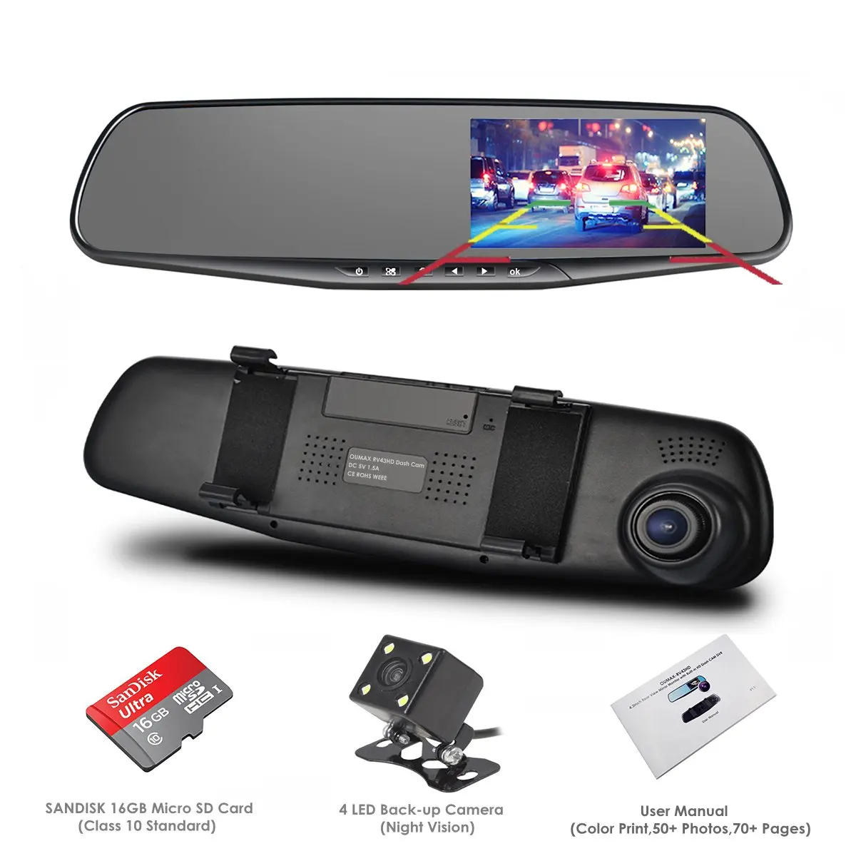 Видеорегистратор rearview mirror инструкция на русском. Vehicle Recorder VW etc Box.