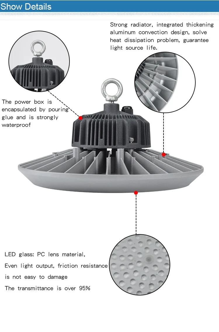 Factory price LED light fitting 200w led high bay light housing