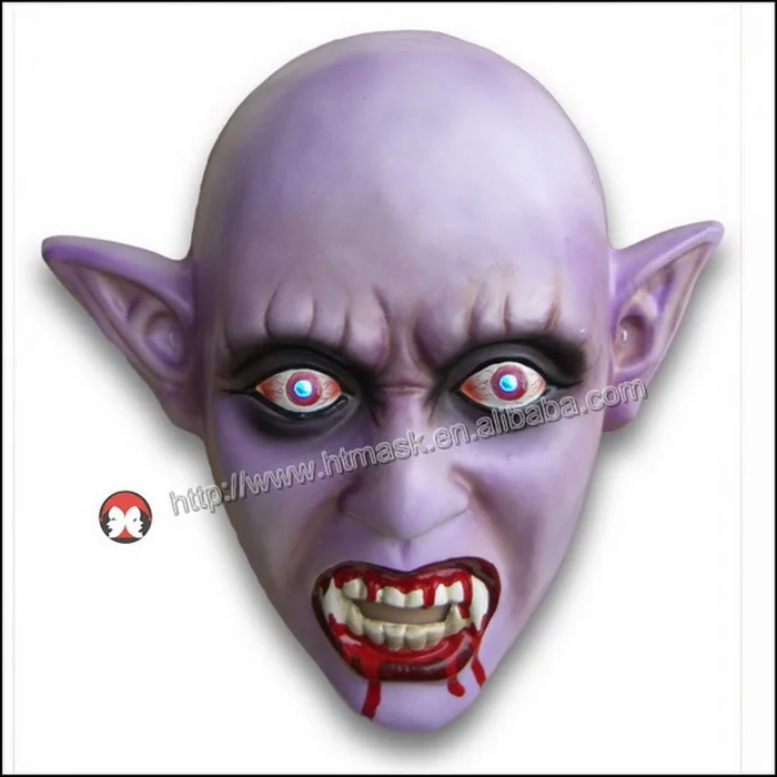 Details About New Scary Halloween Grey Vampire Evil Demon Full Face Mask Costume Adult Vampire