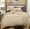 ALLBRIGHT bedding article machinery textile beige sateen wholesale hotel bedding