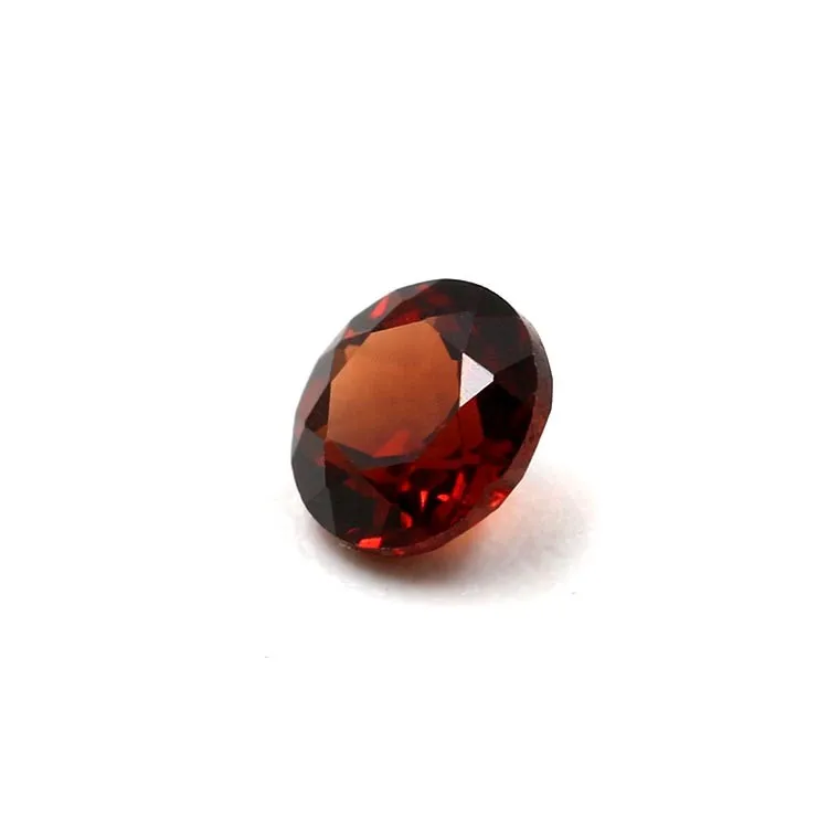 high quality round brilliant shape natural red garnet discount