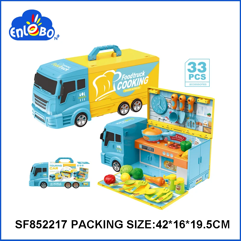 2019 Diy Pretend Play Tool Set Transport Mobile Garage Toy 2 In 1