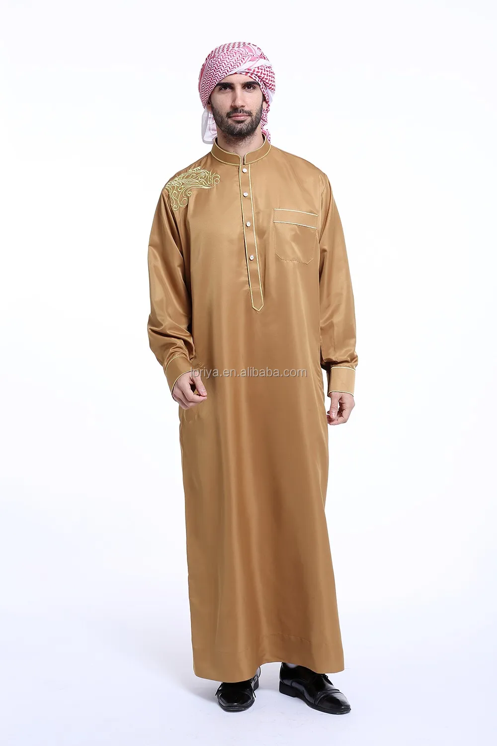 New Design Islamic Long Sleeve Muslim Jubah Fashion Style Wholesale Men 