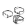 RZH-RA13 Value 925 Sterling Silver Engagement or Wedding Stacking Diamond Ring