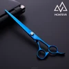 Cool blue coating dog grooming scissors 8.0" pet scissor tip pointed pet grooming scissors