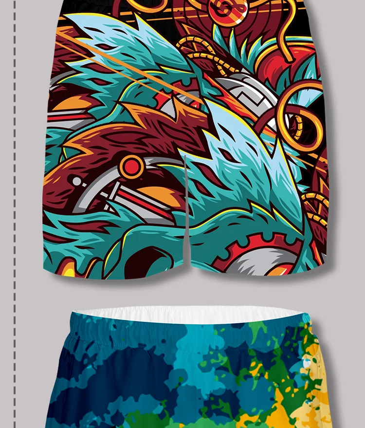 Custom Beach Shorts With Logo All Sublimated Printing Design Men Shorts