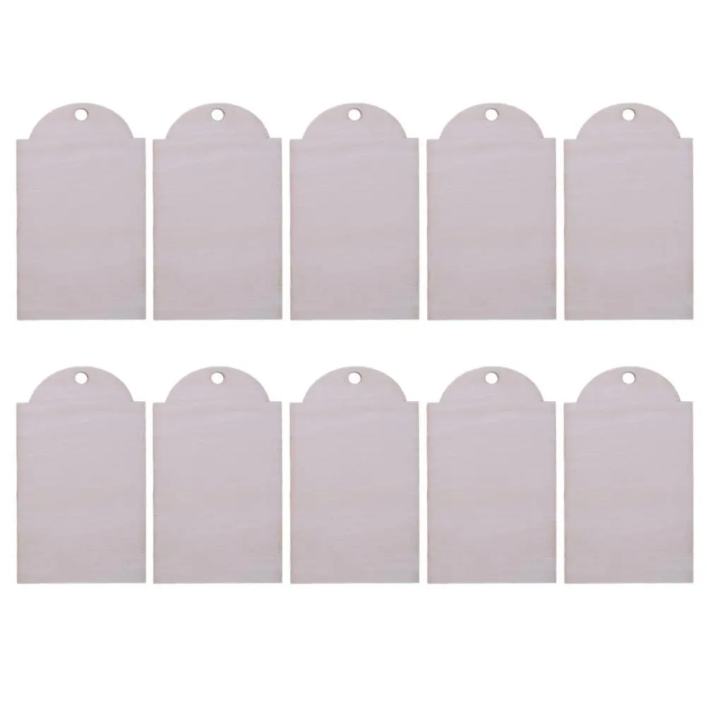 Mini Message Signs Chalkboards, WinnerEco 10pcs Laser Carve Wood Label Hanging Board Craft Festival Home Decor Gift(2