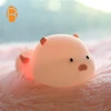 Christmas Gift Soft Children Bedside Animal Rechargeable Kids Silicone cute pig Night Light