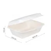 Clamshell sugarcane bagasse plate tableware biodegradable