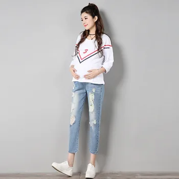 Maternity Jeans Pregnant Women High 