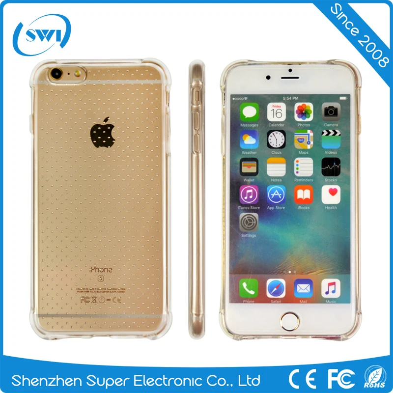 High Quality Anti Shock TPU Transparent Case Cover For iPhone 6 6s Plus,Factory Price Soft TPU Clear Shell For iPhone 6 6s Plus