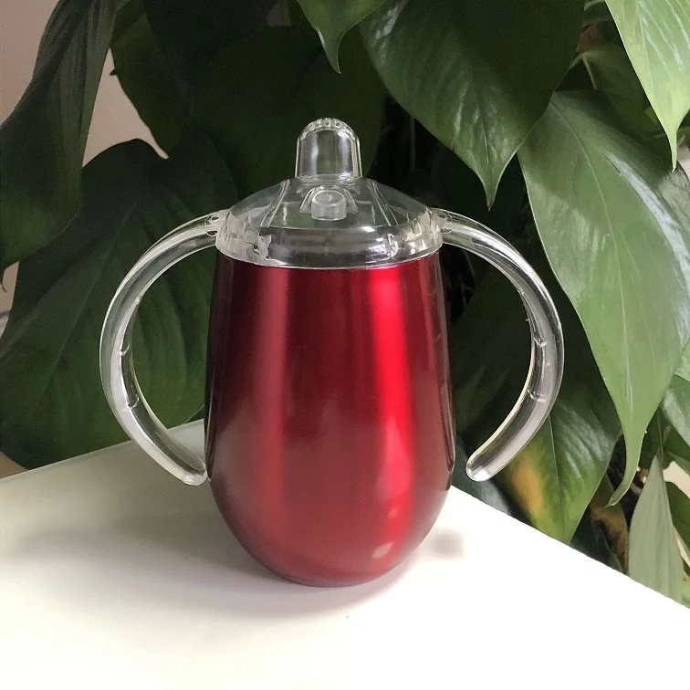 Stainless Steel Sippy Cup 10 oz Double Wall Vacuum Insulated sippy cup for babies