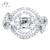 Wholesale Unique Luxury Bridal Jewelry 18K White Gold Big Diamond Ring Solid Gold 18K Wholesale China Factory Design Workshop
