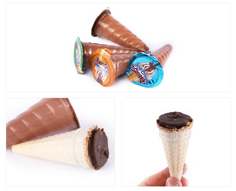 Children's 12g Crispy Cylinder Sweet Ice Cream Chocolate Cone With ...