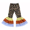 baby baby pants knitted bell bottom leggings Halloween digital print corn flare pants striped hem pants