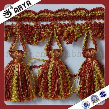Cheap Curtain Lace Trim Fringe Tassel Used For Drapes Cushions