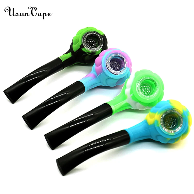 Glass Bowl New Popular Wholesale Rubber Silicone Smoking Pipes Weed