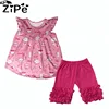 Fashion tea party time kids clothes wholesale children clothing boutique girls sets