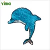 Dolphin reversible change color sequin sewing on patches clothes for t-shirt clothing