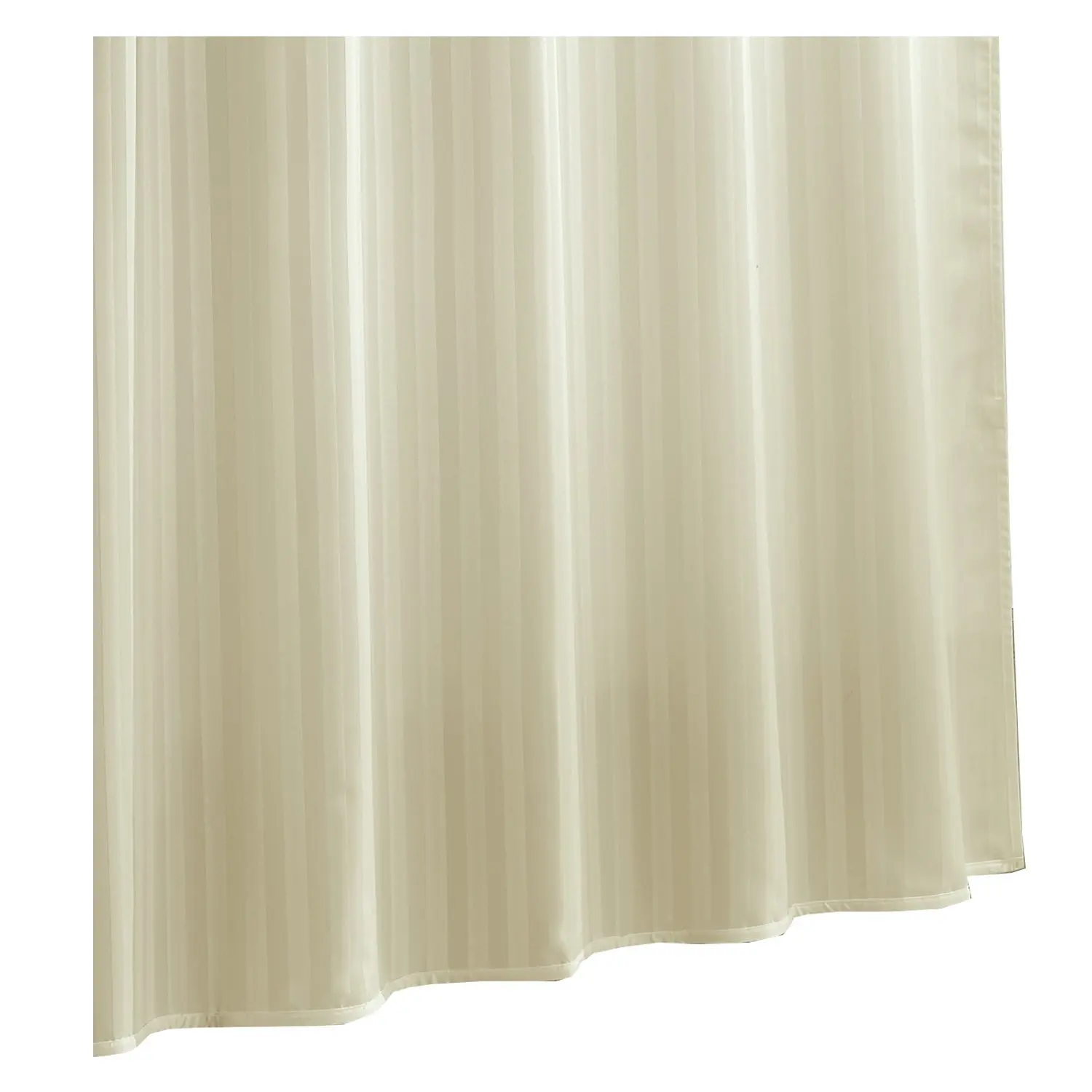 Ex-Cell Home Fashions by Appointment Woven Stripe Damask Fabric Shower Curtain Liner Linen