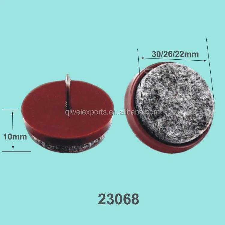 23068 size nail on felt chair glides
