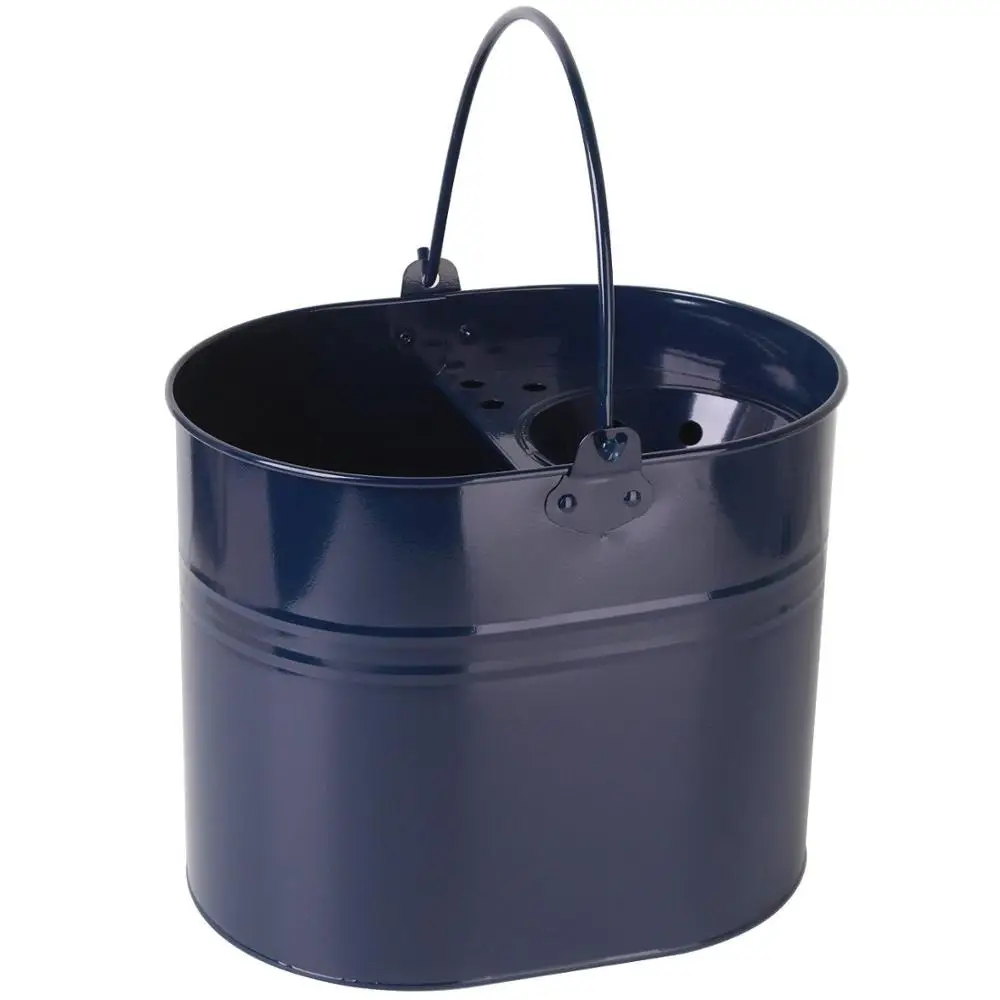 Galvanised Metal Mop Bucket Coloured Black Home & Garden Store co Home