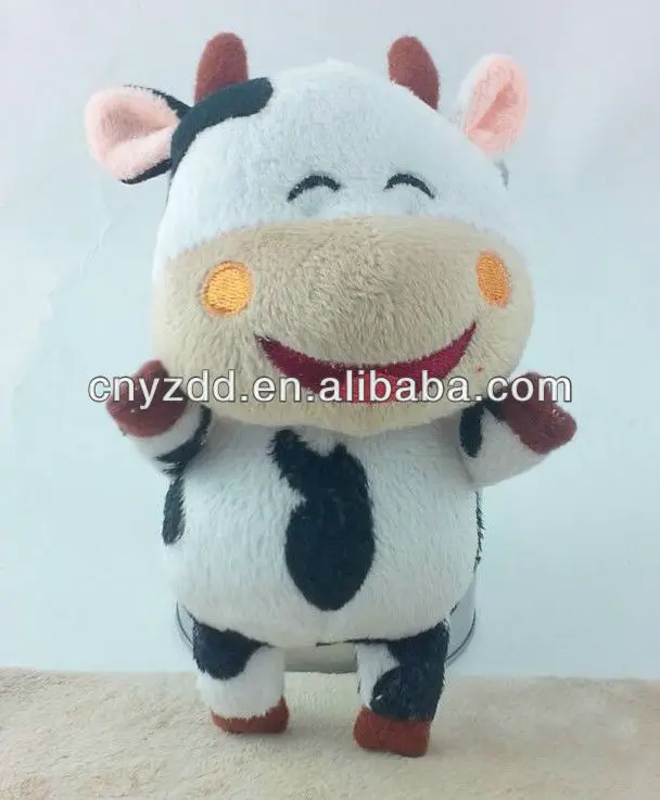 plush cow keychain