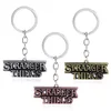 Factory Direct Sale American Online Drama Pendant Keychains Tv Show Stranger Things Letter Metal Keychain