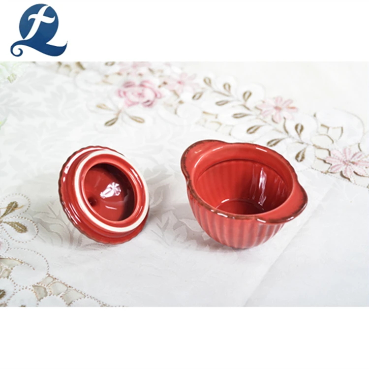 Cheap Colorful Painting Small Casserole Ceramic Soup Pot With Lid
