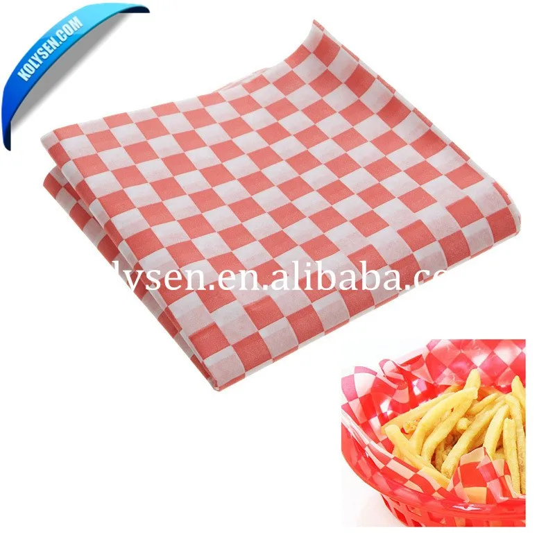 Food Grade Greaseproof Paper Custom Burger Wrapper Paper