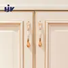 HJY Furniture cabinet hardware ceramic gold handle knobs