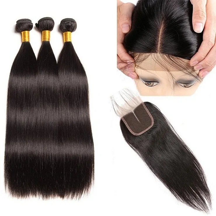 hair bundle with closure