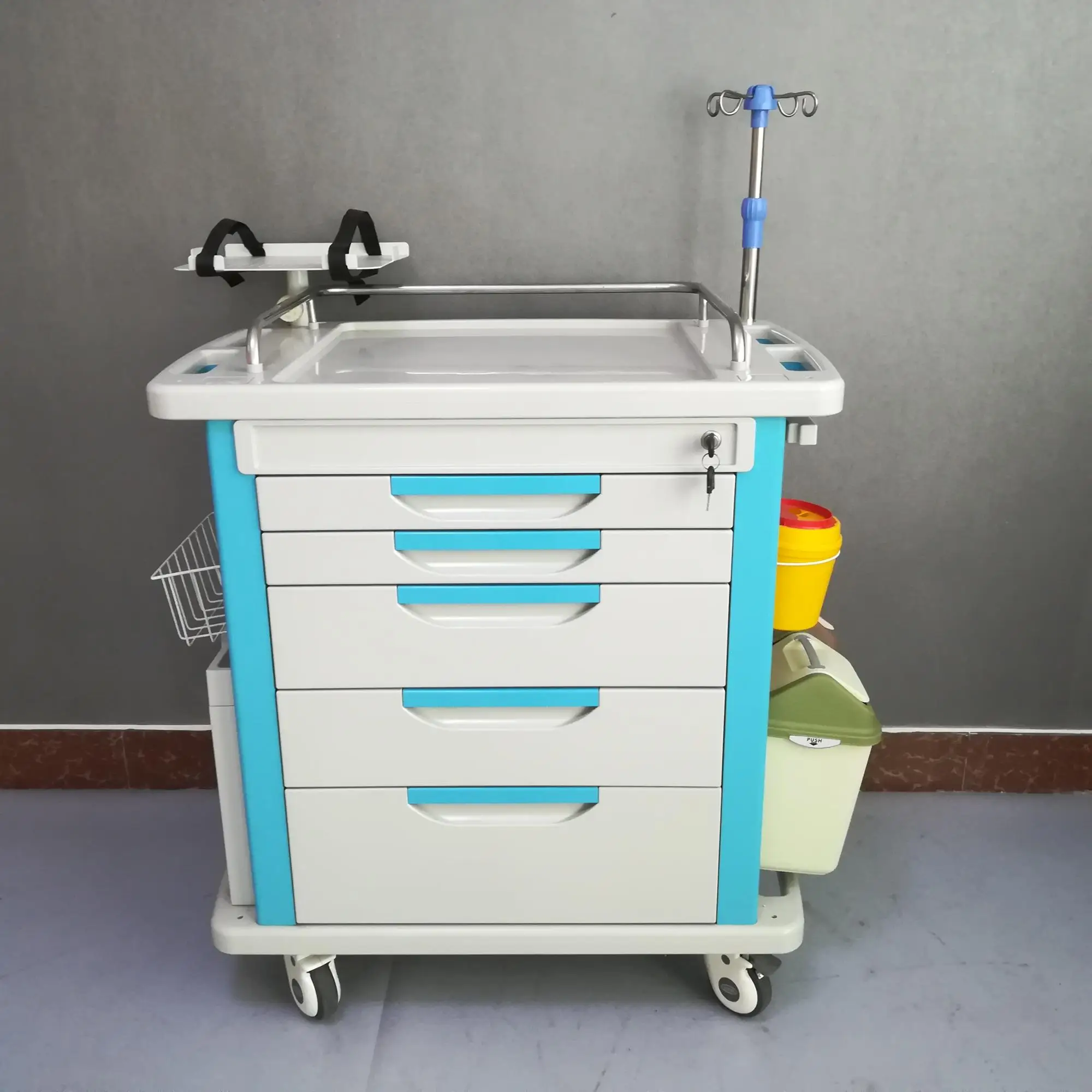 Emergency Drugs Transport Medical Crash Cart With Wheel Buy Emergency 