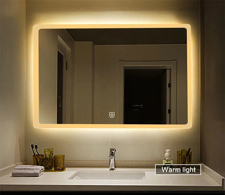 hot sale hotel smart Anti-fog led bathroom mirror with light