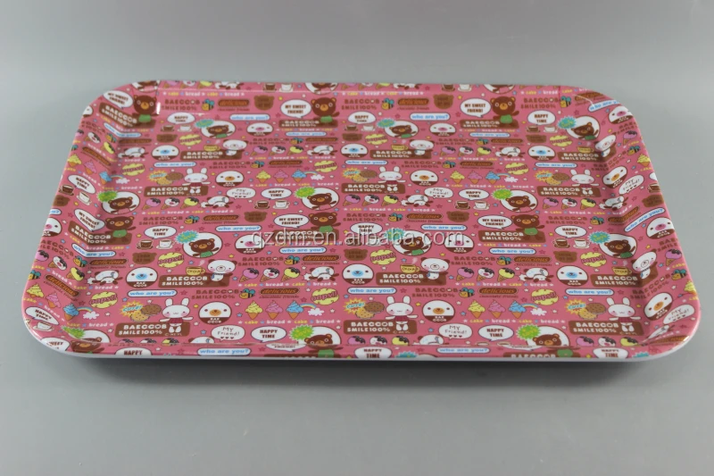 Custom Print Melamine Food Tary Plastic Kids Tary