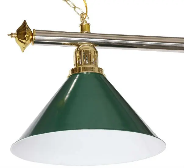 green metal pool table lamp shade/ pool table light/ snooker