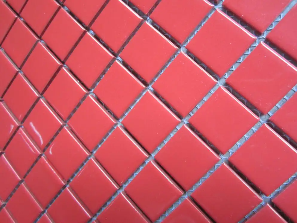 chines 红色番茄红色陶瓷马赛克瓷砖浴室