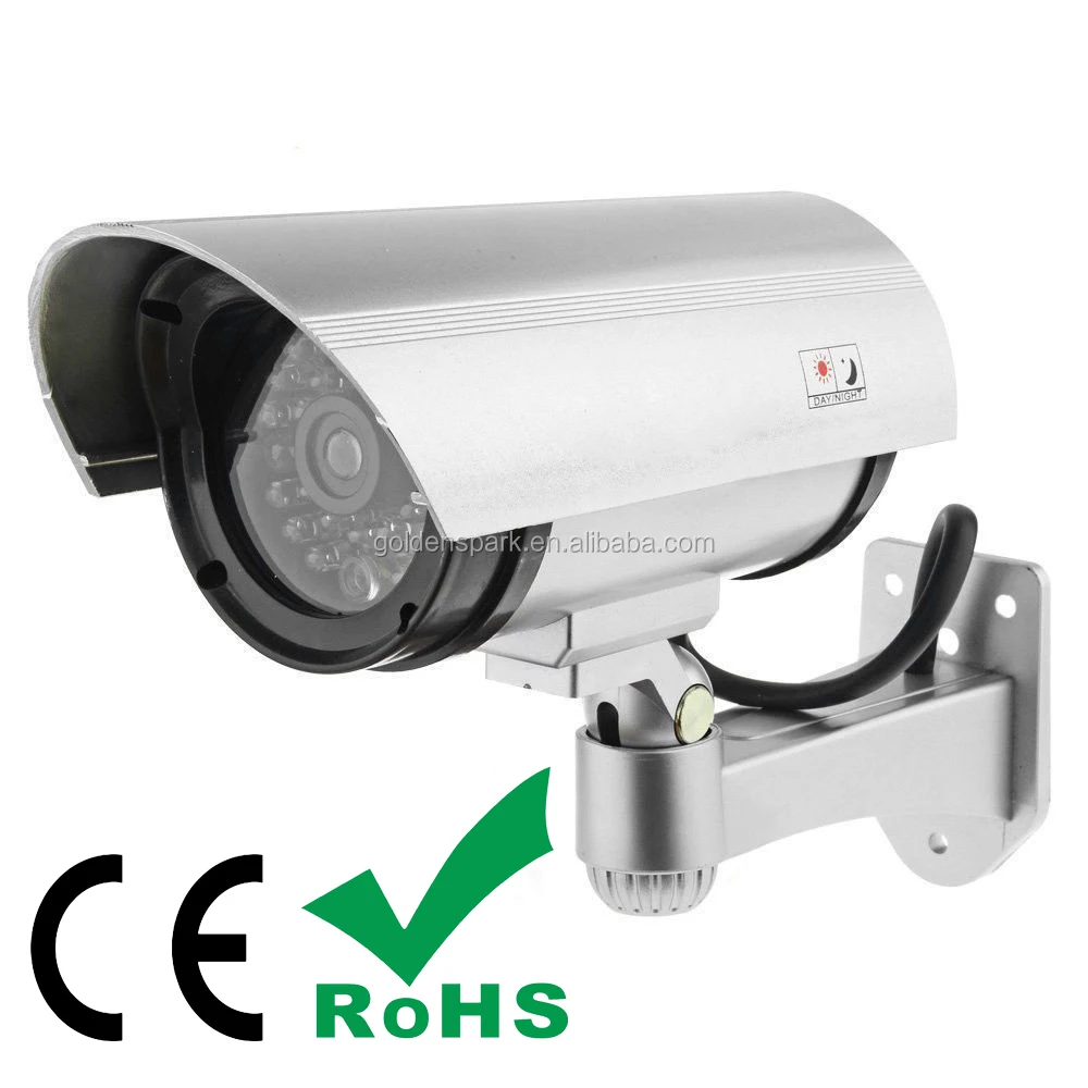 Indoor Outdoor White Dummy Security Cctv Camera With Flashing Led Buy