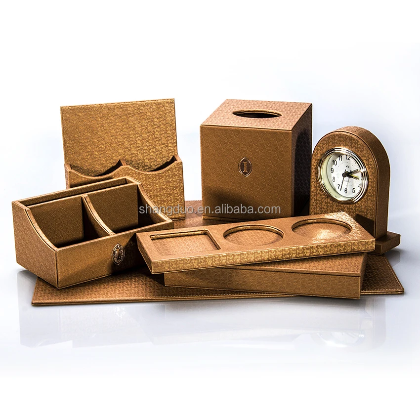 2017 Promotion Luxury Mdf Desk Set Office Leather Stationery 2017 Promotion Luxury Mdf Desk Set Office Leather Stationery