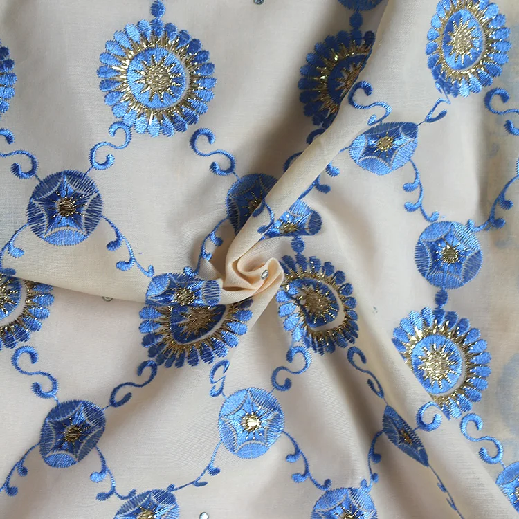 Alibaba China Supplier Embroidery Cotton Lace Fabric With Stones Buy