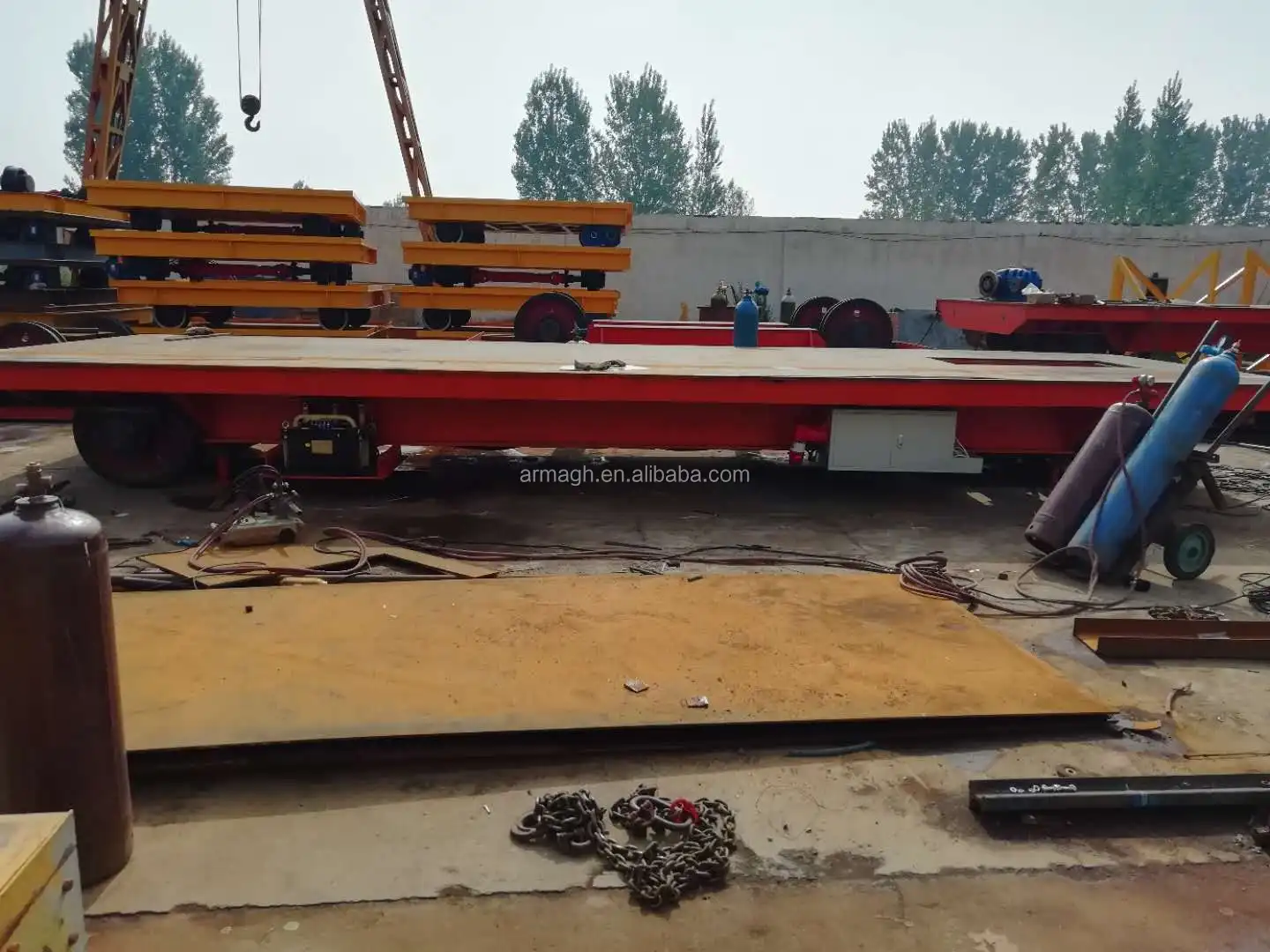 30t 5 Ton Electric Platform Cart Rail Transfer Car Battery Operated